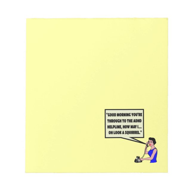 Bloc-note Drôle ADHD (Devant)