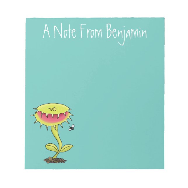 Bloc-note Drôle carnivore Vénus piège à mouches plante dessi (Devant)