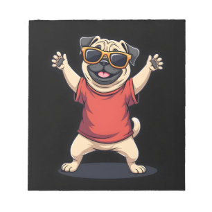 Bloc-note Drôle de Dabbing Dab Pug Chien Animaux de compagni