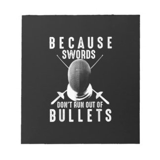 Bloc-note Drôle escrime Cadeau mignon Fencer Aimer Sword Fig