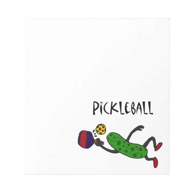 Bloc-note Drôle Leaping Pickle Jouer Pickleball (Devant)