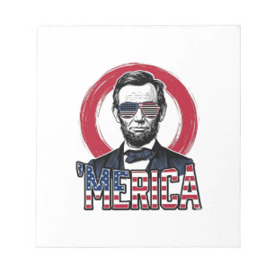 Bloc-note Drôle Merica Patriotique Président Vintage Vecteur