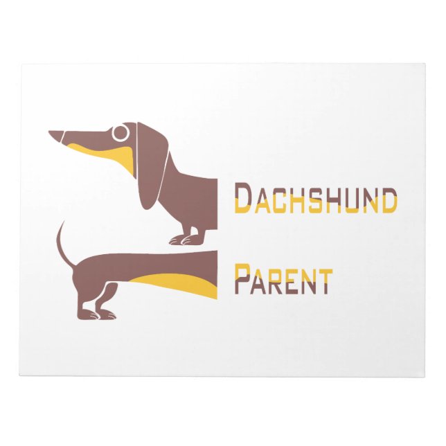 Bloc-note Drôle mignon dachshund pour parent chien long (Devant)