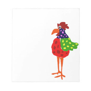 Bloc-note Drôle Rooster Folk Art Design
