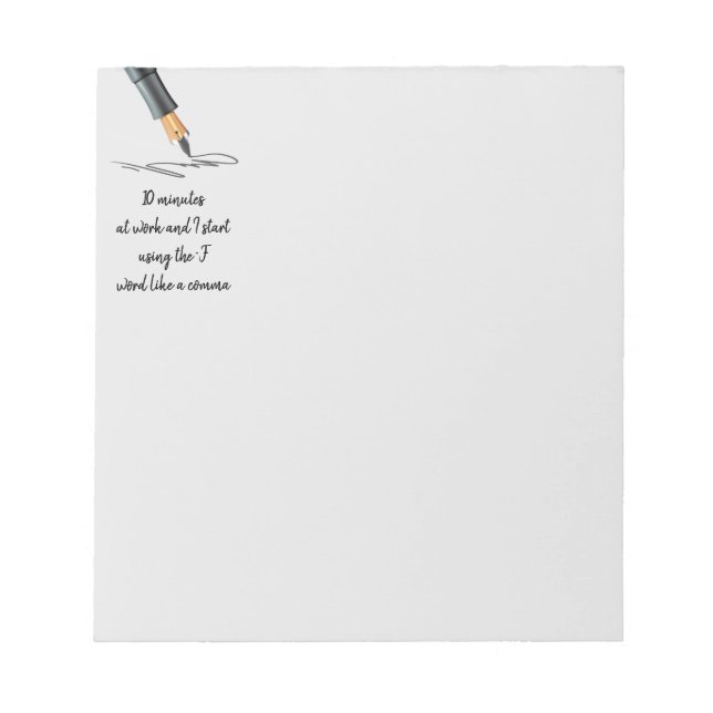 Bloc-note Drôle Travail Dire Drôle Citation Notes (Devant)