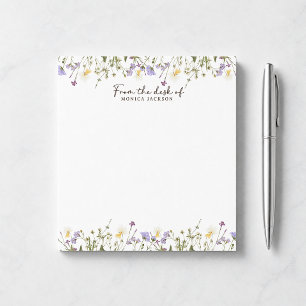 Bloc-note Du bureau des fleurs sauvages rustiques