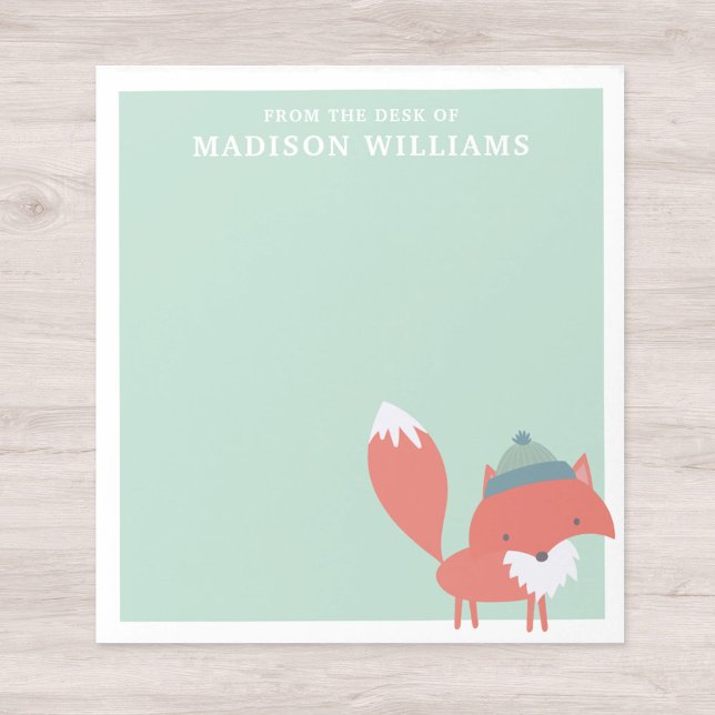 Bloc-note Du Bureau Du Nom Renard D'Hiver (Créateur téléchargé)