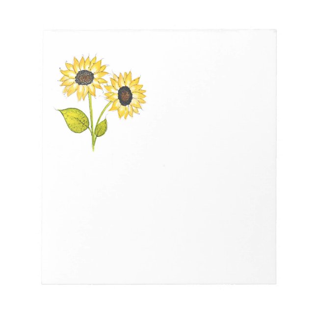 Bloc-note 'Duet de tournesol' (Devant)