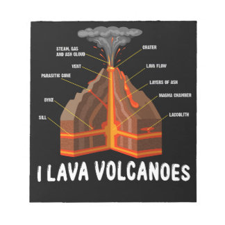 Bloc-note Earth Magma Lava Volcano Géologie Science Cadeau