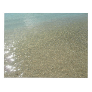 Bloc-note Eau sur la plage I Photographie de nature abstrait