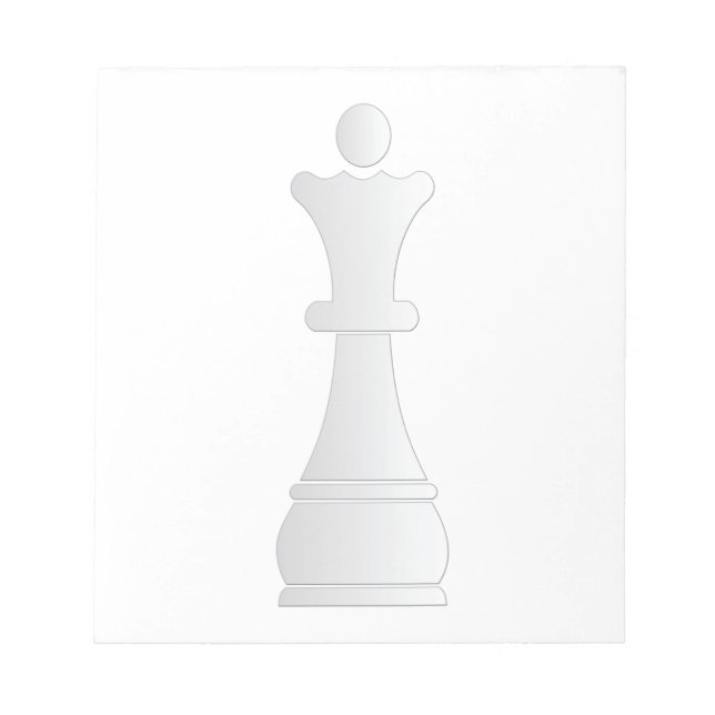 Bloc-note Échecs de la reine blanche (Devant)