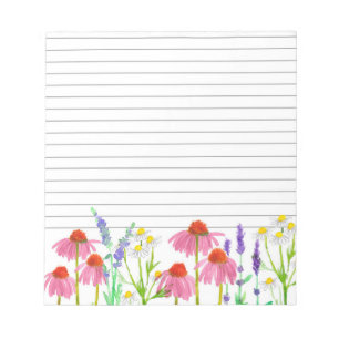 Bloc-note Echinacea Chamomile Lavande Herbe Liner