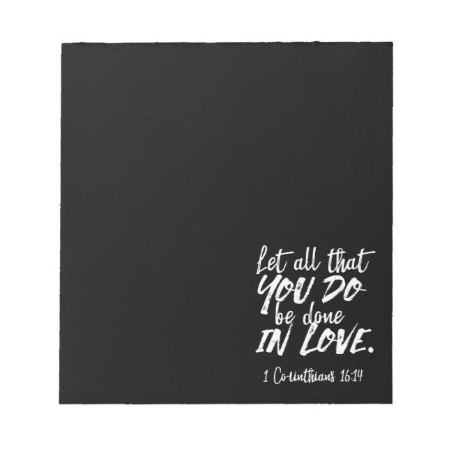Bloc-note Écriture d'Amour Inspirationnelle - 1 Corinthiens  (Devant)