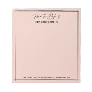 Bloc-note Écriture manuscrite du bureau de Simple Light Blus