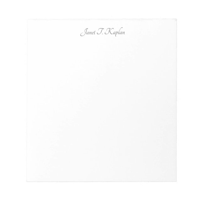 Bloc-note Écriture manuscrite élégante et simple (Devant)