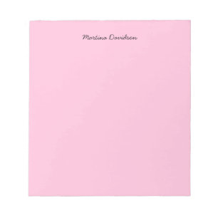 Bloc-note Écriture manuscrite originale unique rose
