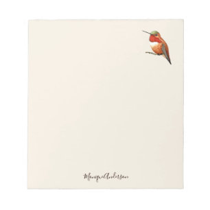 Bloc-note Ecru Hummingbird