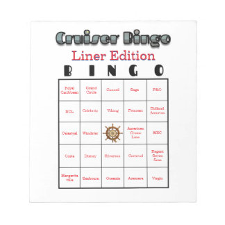 Bloc-note Édition Ligne de Bingo pour Croisiéristes