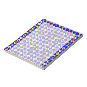 Bloc-note Effet 3D À damiers Indicateur Nautique Motif