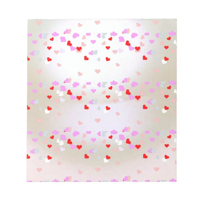 Bloc-note Effet perle blanche avec coeur (Devant)