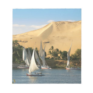 Bloc-note Égypte, Assouan, Nil, voiliers felouques, 2