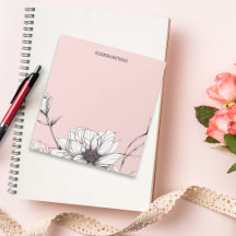 Élégant Anémone Floral Nom personnalisé
