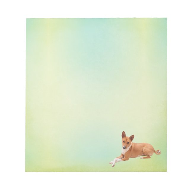 Bloc-note Elegant Basenji Dog Notepad (Devant)