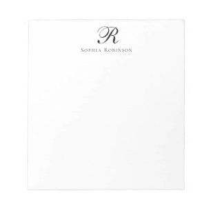 Bloc-note Élégant Classic Monogram Professionnel