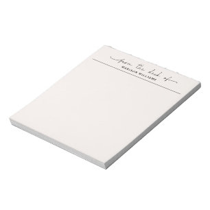 Bloc-note Élégant De La Part De Beige Professionnel