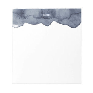 Bloc-note Élégant éclaboussure d'aquarelle gris foncé person
