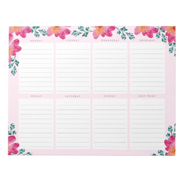 Bloc-note Elégant French Pink Business Personnalisé tendance (Devant)