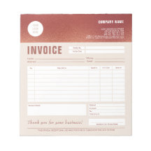 Élégant logo personnalisé Rose Gold Foil Formulair