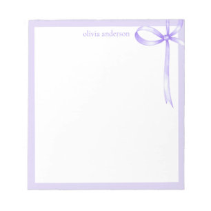 Bloc-note Élégant monogramme minimaliste pourpre de fond