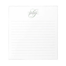 Élégant monogramme partagé calligraphie verte lign