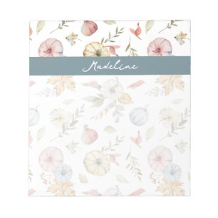 Bloc-note Elégant Motif d'aquarelle d'automne