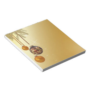 Bloc-note Élégant Noël d'or