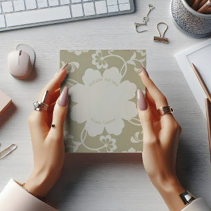 Bloc-note Elégant or Floral Ornamental Vintage