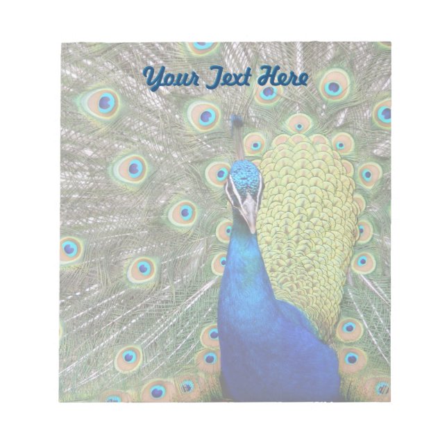 Bloc-note Elégant Peacock Photographie (Devant)