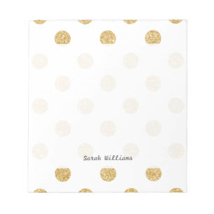Bloc-note Élégant Pois Motif Parties scintillant or