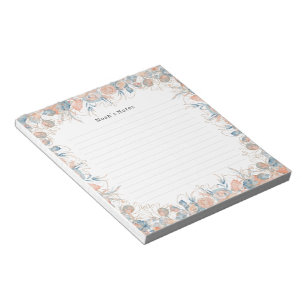 Bloc-note Elegant Pretty Floral Botanical Flowers