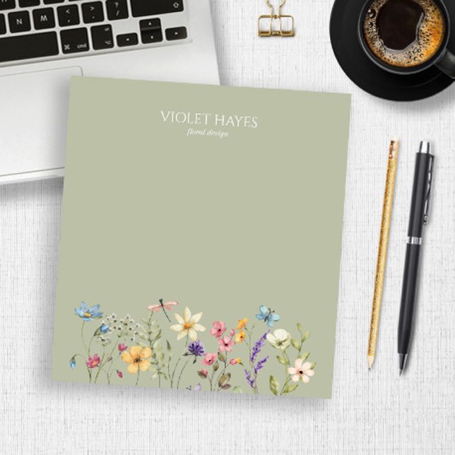 Bloc-note Elegant Wildflower Wild Flower Floral Custom (Créateur téléchargé)