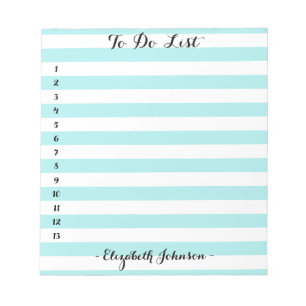 Bloc-note Elégante Aqua Moderne Et Branchée Liste Des Activi