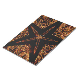 Bloc-note Elégante conception kaléidoscopique noire étoile B