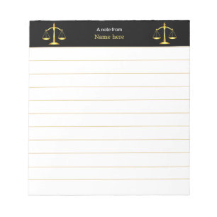 Bloc-note Élégantes échelles de justice liées