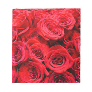Bloc-note Élégantes fleurs rouges à fleurs rouges Roses roug