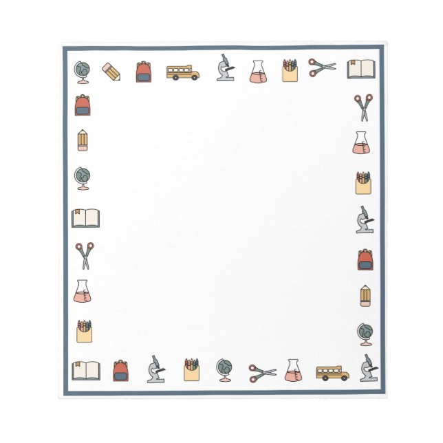 Bloc-note Élémentaire Enseignant Bus Globe Livre Big Notes (Devant)