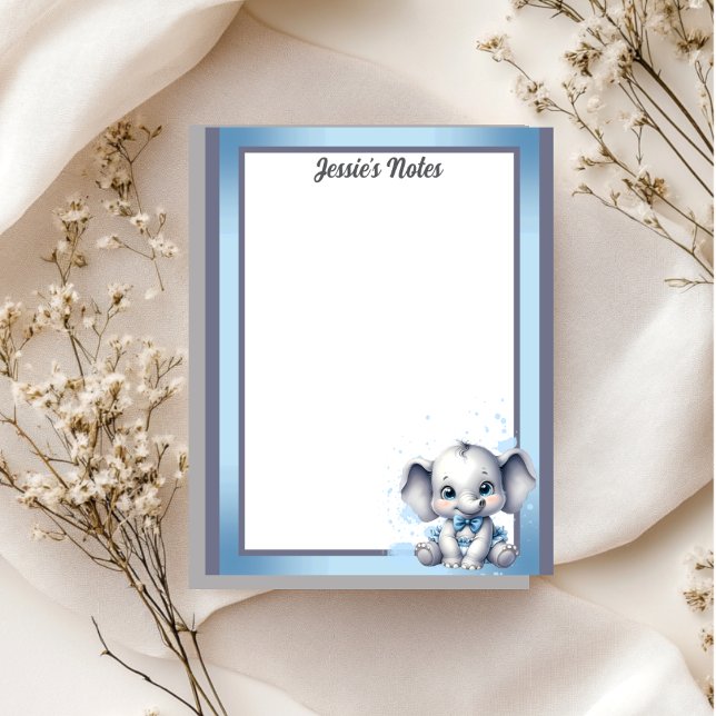 Bloc-note Eléphant bleu Cutie - Petite cacahuète (Créateur téléchargé)