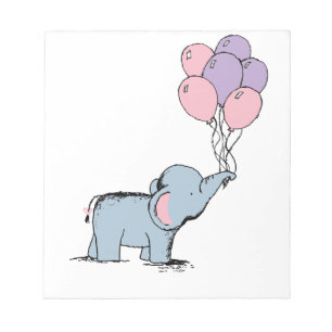 Bloc-note Elephant Pastel Aquarelle Bunch Balloo