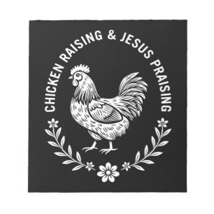 Bloc-note Élevage de poulet et collecte de Jésus