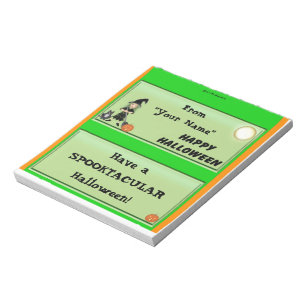 Bloc-note Emballage de bonbons Happy Halloween pour fête